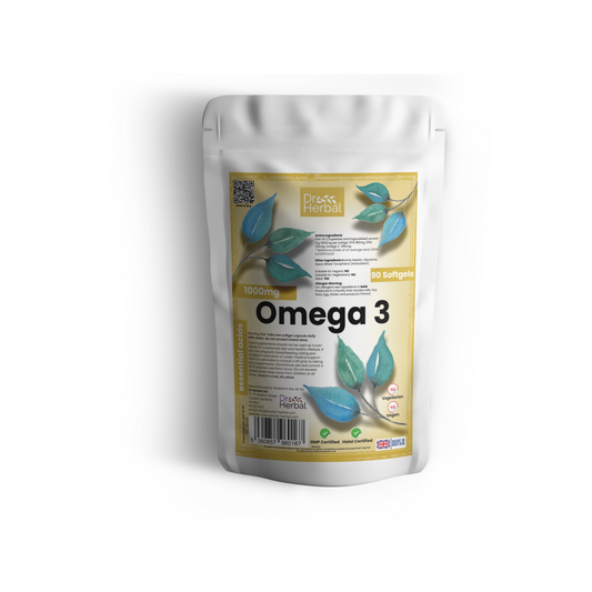 Omega 3 Fish Oil 1000mg Heart, Brain & Vision Support 90 Softgels